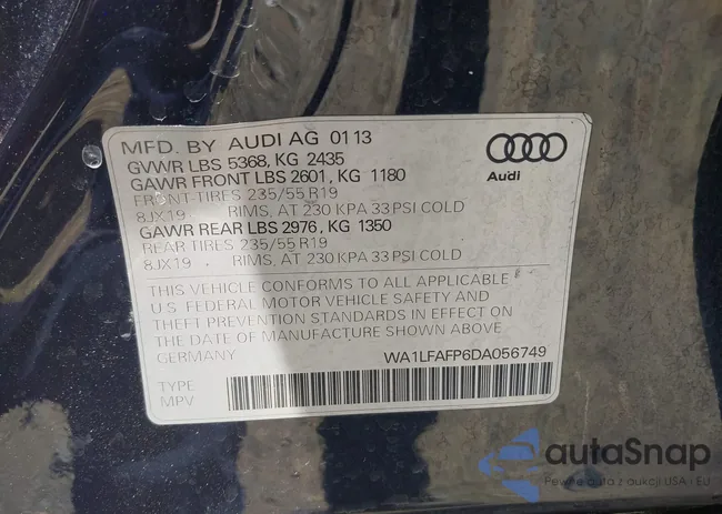 WA1LFAFP6DA056749: 42375088