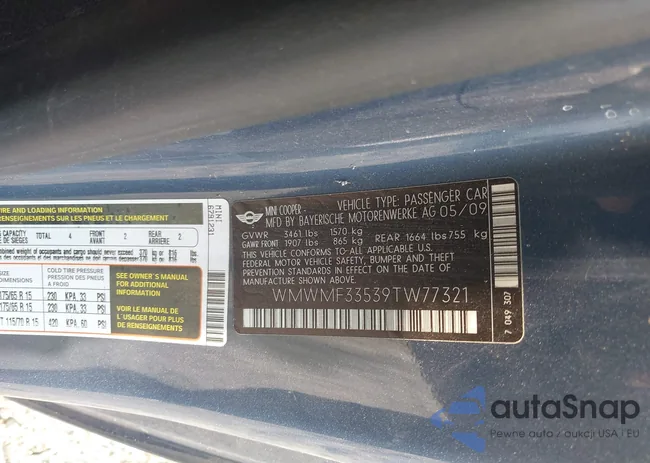 WMWMF33539TW77321: 42376100