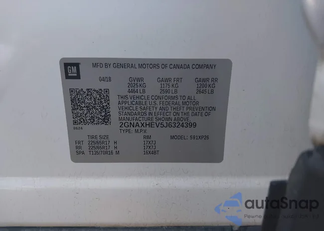 2GNAXHEV5J6324399: 42376106