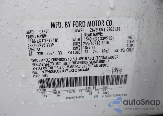 1FMSK8DH7LGC40445: 42376228