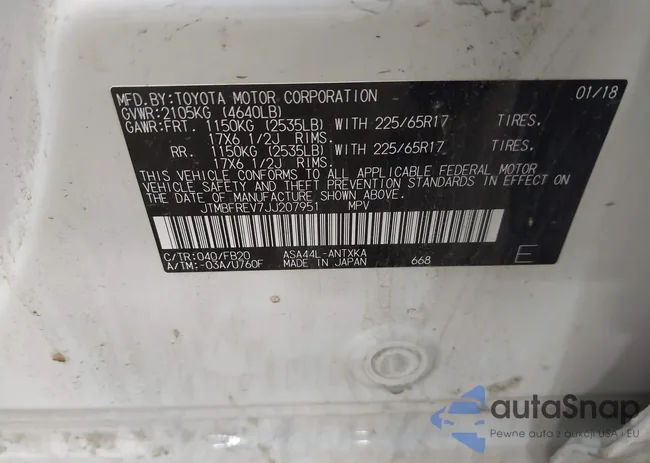 JTMBFREV7JJ207951: 42376282