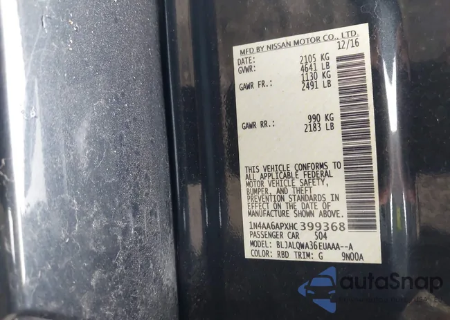 1N4AA6APXHC399368: 42376305