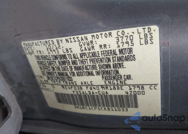 3N1BC1CP5CK811033: 42376322