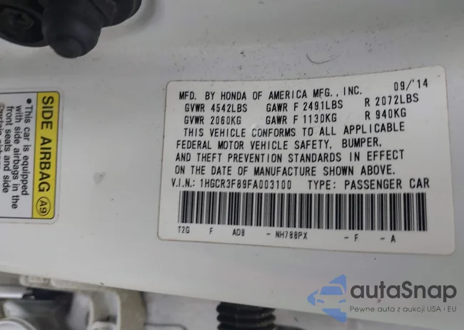 1HGCR3F89FA003100: 42376339