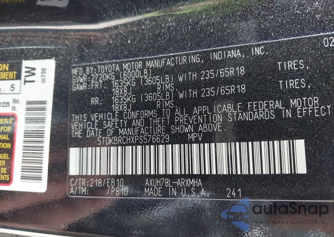 5TDKBRCHXPS576629: 42376352