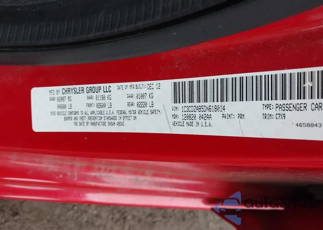 1C3CDZAB5DN618014: 42376475