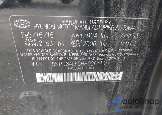 5NPD84LF5HH026416: 42376566