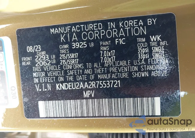 KNDEU2AA2R7553721: 42376571