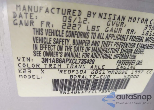 3N1AB6APXCL735429: 42375681