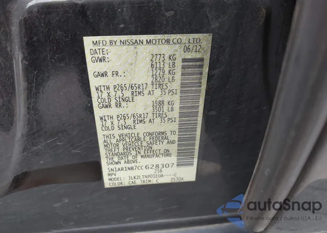 5N1AR1NB7CC628307: 42375694