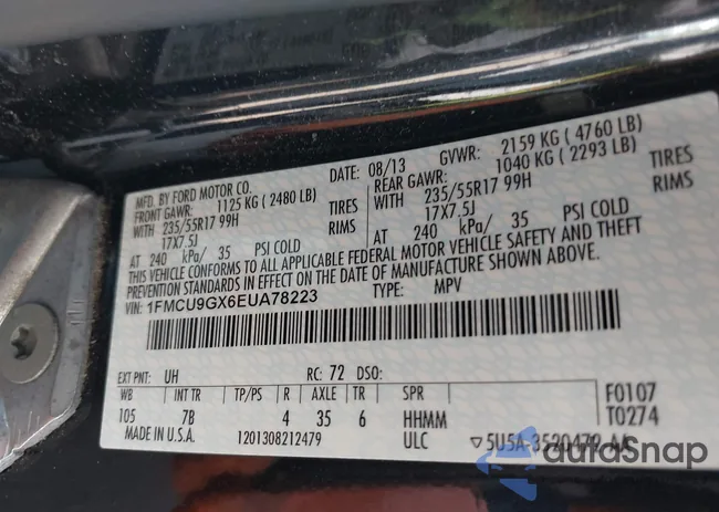 1FMCU9GX6EUA78223: 42375880