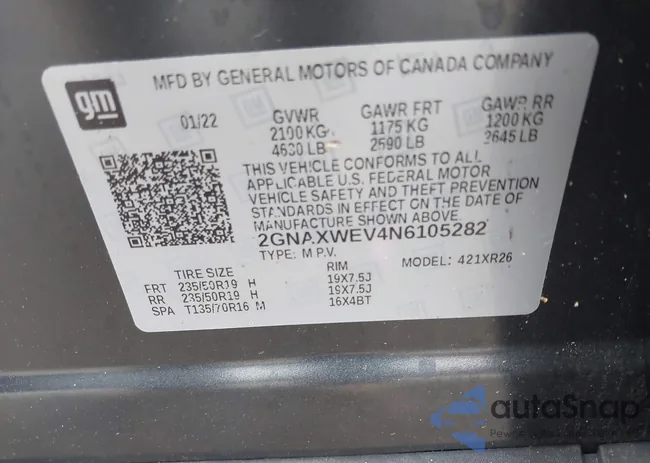 2GNAXWEV4N6105282: 42375907