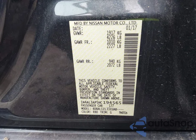 1N4AL3AP5HC194565: 42375915