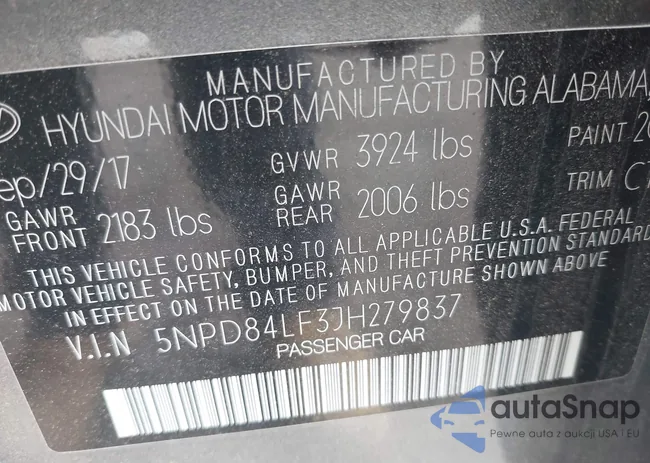 5NPD84LF3JH279837: 42375926