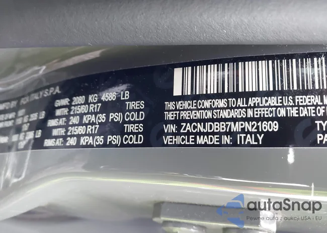 ZACNJDBB7MPN21609: 42375971