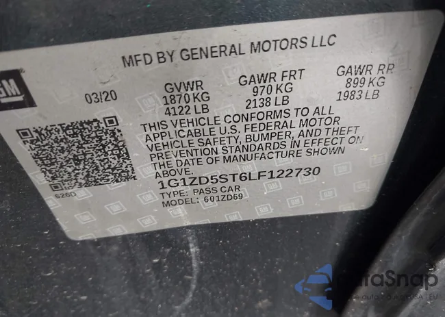 1G1ZD5ST6LF122730: 42375985