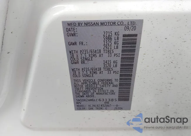 5N1DR2AM6LC631385: 42375999