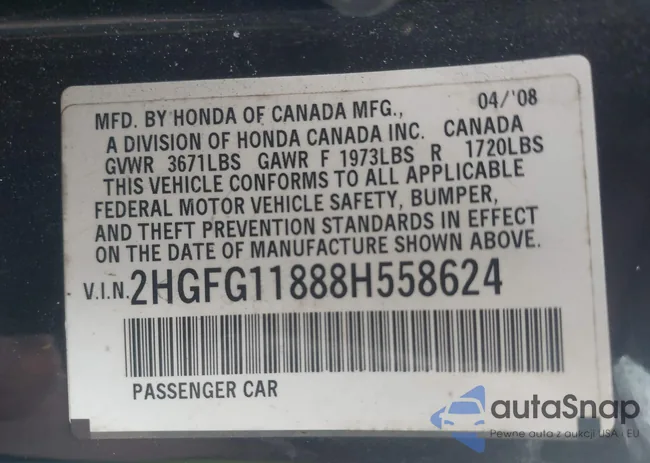 2HGFG11888H558624: 42377087