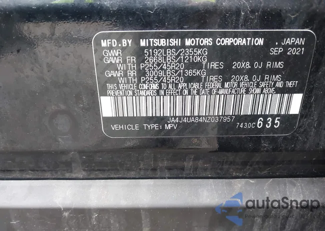 JA4J4UA84NZ037957: 42377124