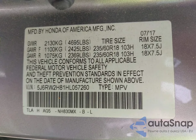 5J6RW2H81HL057260: 42377136