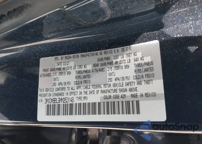 3MVDMBBL9MM253148: 42377399