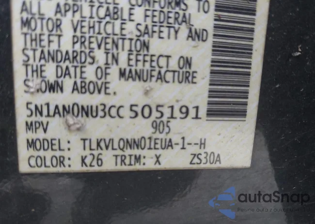 5N1AN0NU3CC505191: 42377402