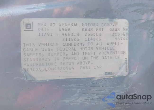 1G3CX53L0N4320964: 42377589