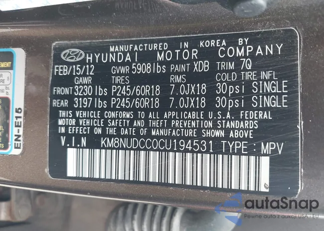 KM8NUDCC0CU194531: 42376826