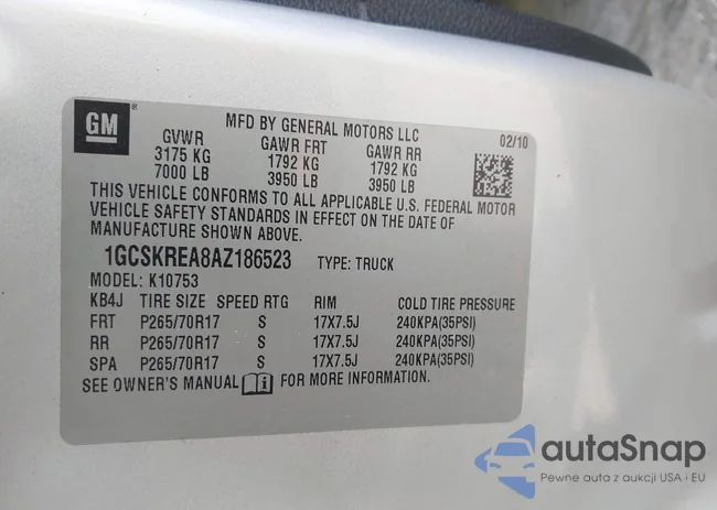 1GCSKREA8AZ186523: 42376990