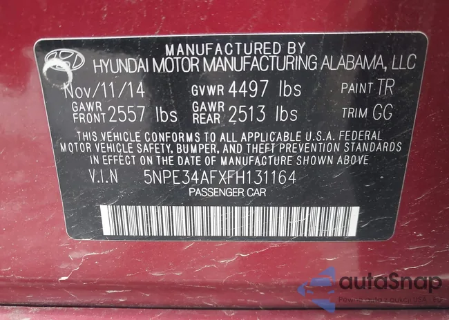 5NPE34AFXFH131164: 42377053