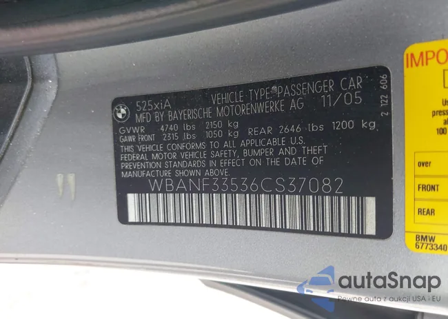 WBANF33536CS37082: 42378059