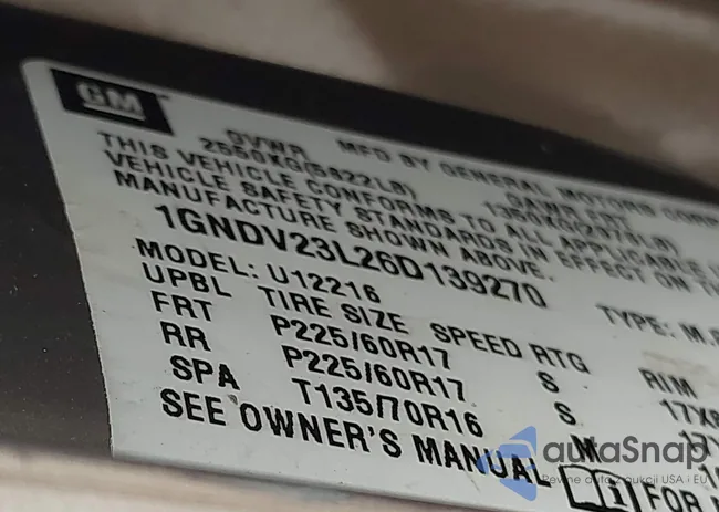 1GNDV23L26D139270: 42378162