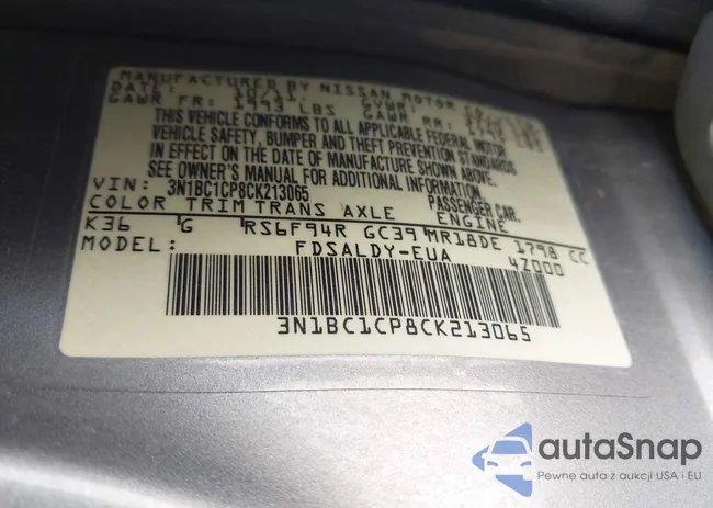 3N1BC1CP8CK213065: 42378190