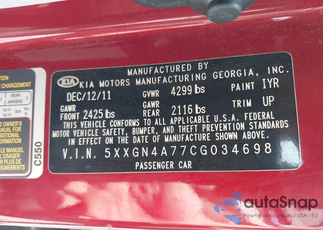 5XXGN4A77CG034698: 42378277