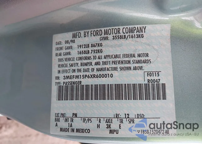 3MEFM15P6XR600010: 42377658