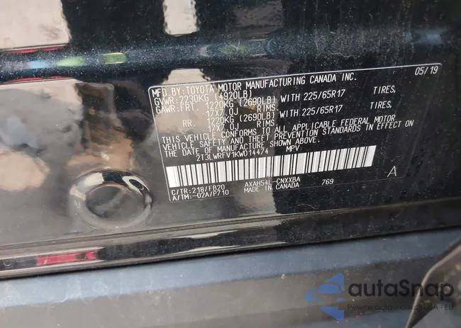 2T3LWRFV1KW014474: 42377725