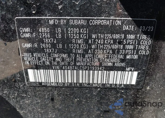 4S4BTALC5P3193942: 42377732