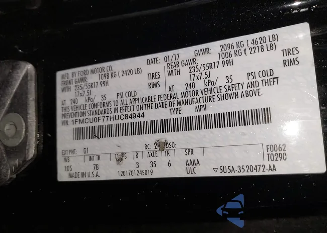 1FMCU0F77HUC84944: 42377734