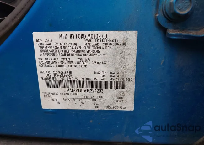 MAJ6P1UL6JC224203: 42377774