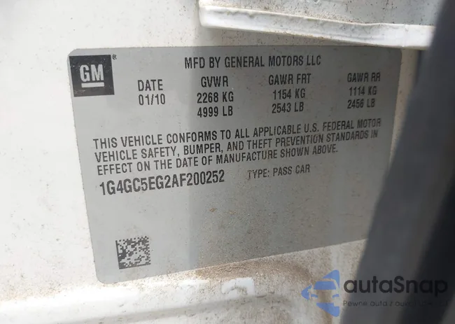 1G4GC5EG2AF200252: 42377790