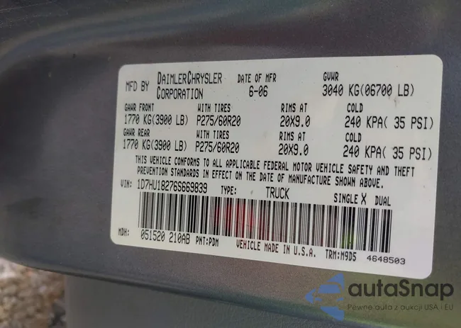 1D7HU18276S669839: 42377919