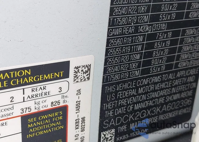 SADCK2GX3KA602396: 42377936