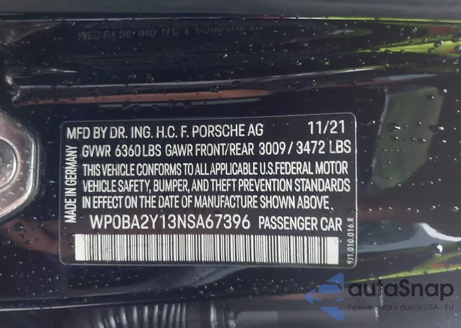 WP0BA2Y13NSA67396: 42377958