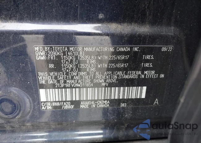 2T3P1RFV0NW311854: 42377988