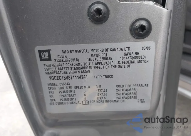 2GCEC13V871114241: 42378016