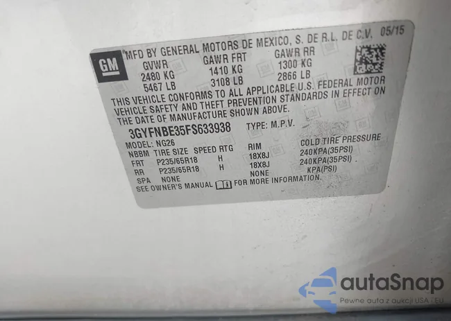 3GYFNBE35FS633938: 42378025