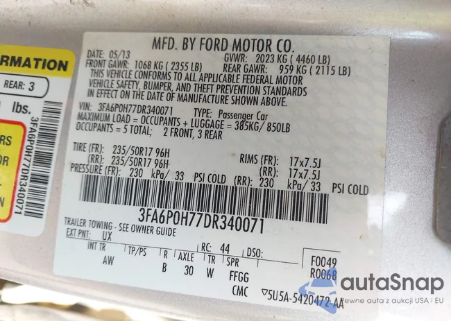 3FA6P0H77DR340071: 42378047