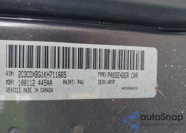 2C3CDXBG1KH711665: 42379320