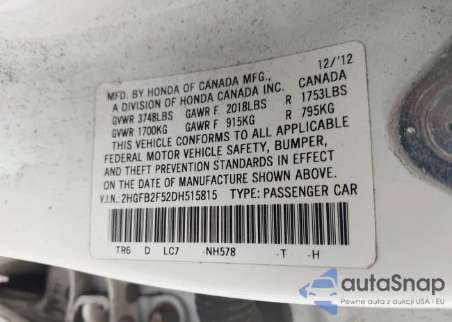 2HGFB2F52DH515815: 42379435