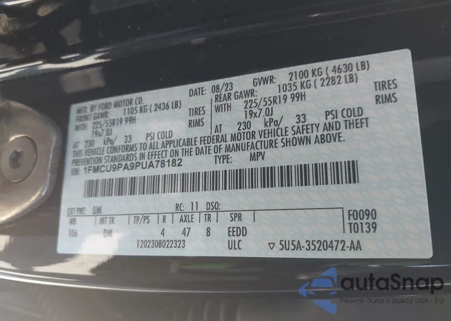 1FMCU9PA9PUA78182: 42379516